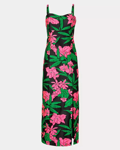 Alima Jacquard Maxi Dress - Noir