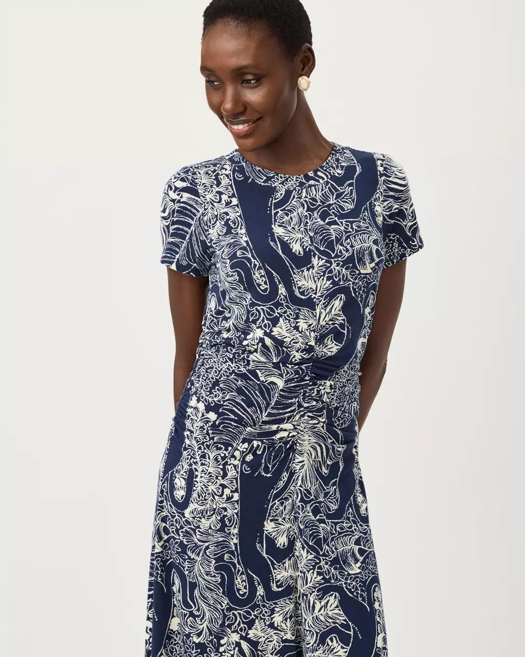 UPF 50+ Alma Midi Dress - Low Tide Navy