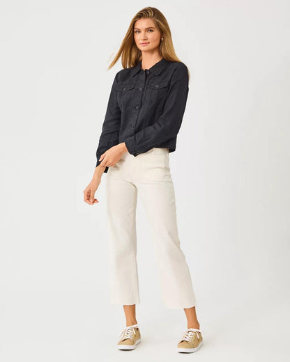 27" Harleen High Rise Crop Jean - Coconut
