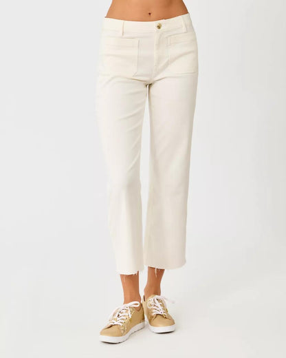 27" Harleen High Rise Crop Jean - Coconut