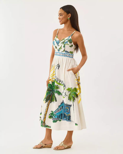 Wendley Midi Dress - Coconut
