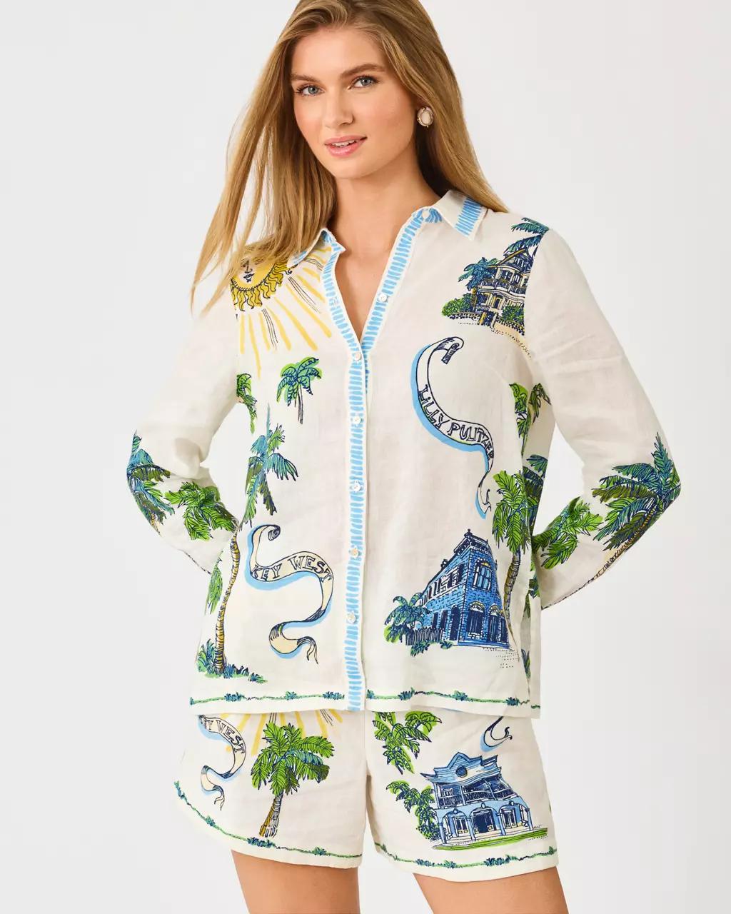 Susana Linen Button Down Shirt - Coconut