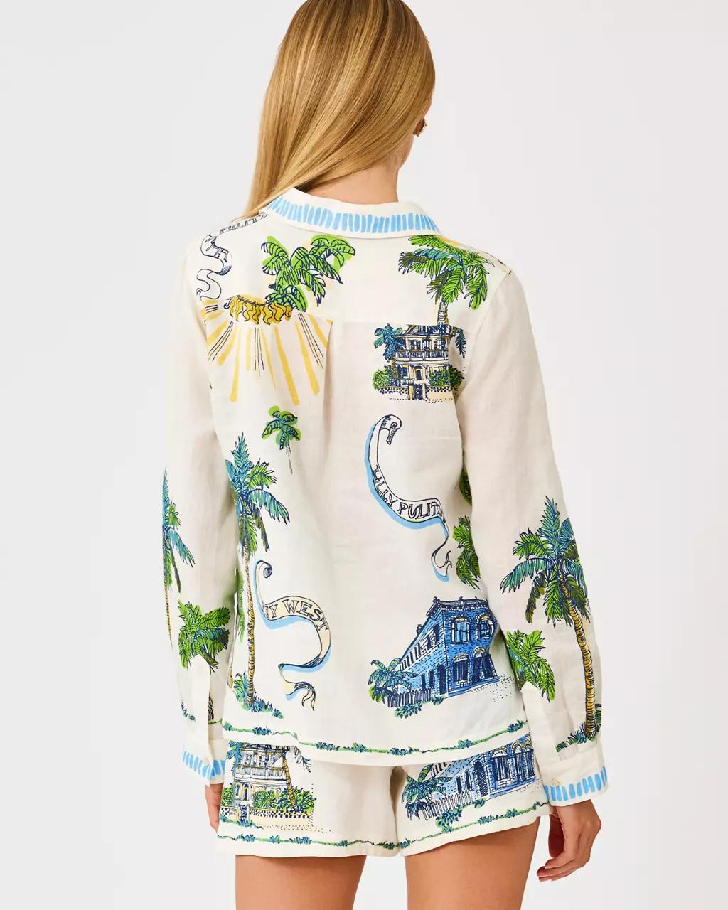 Susana Linen Button Down Shirt - Coconut