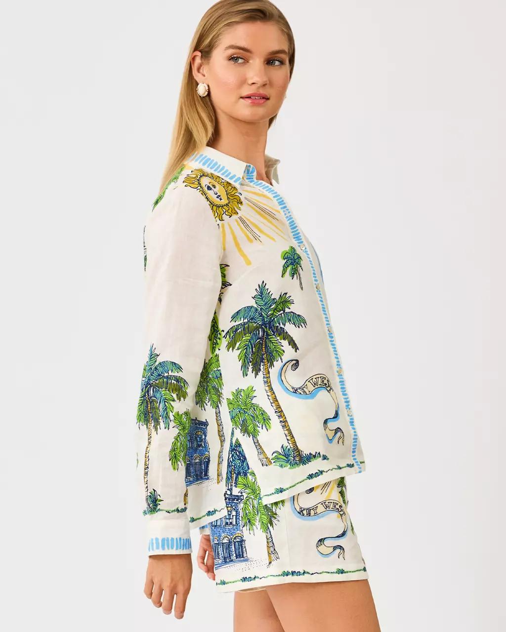 Susana Linen Button Down Shirt - Coconut