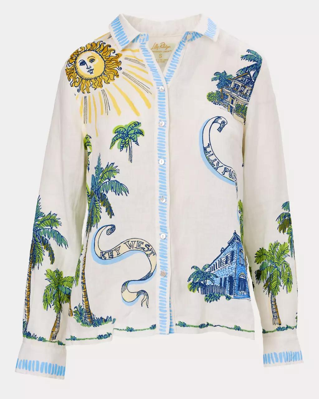 Susana Linen Button Down Shirt - Coconut
