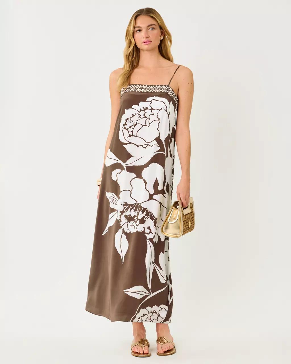 Jesslyn Silk Maxi Slip Dress - Coco Beach