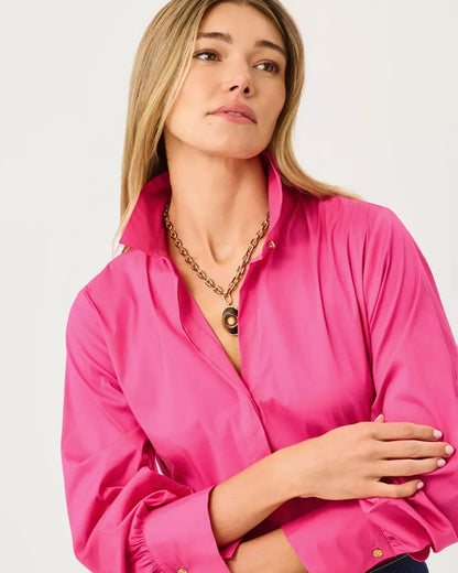 The Tie Lilly Shirt - Pink Aster