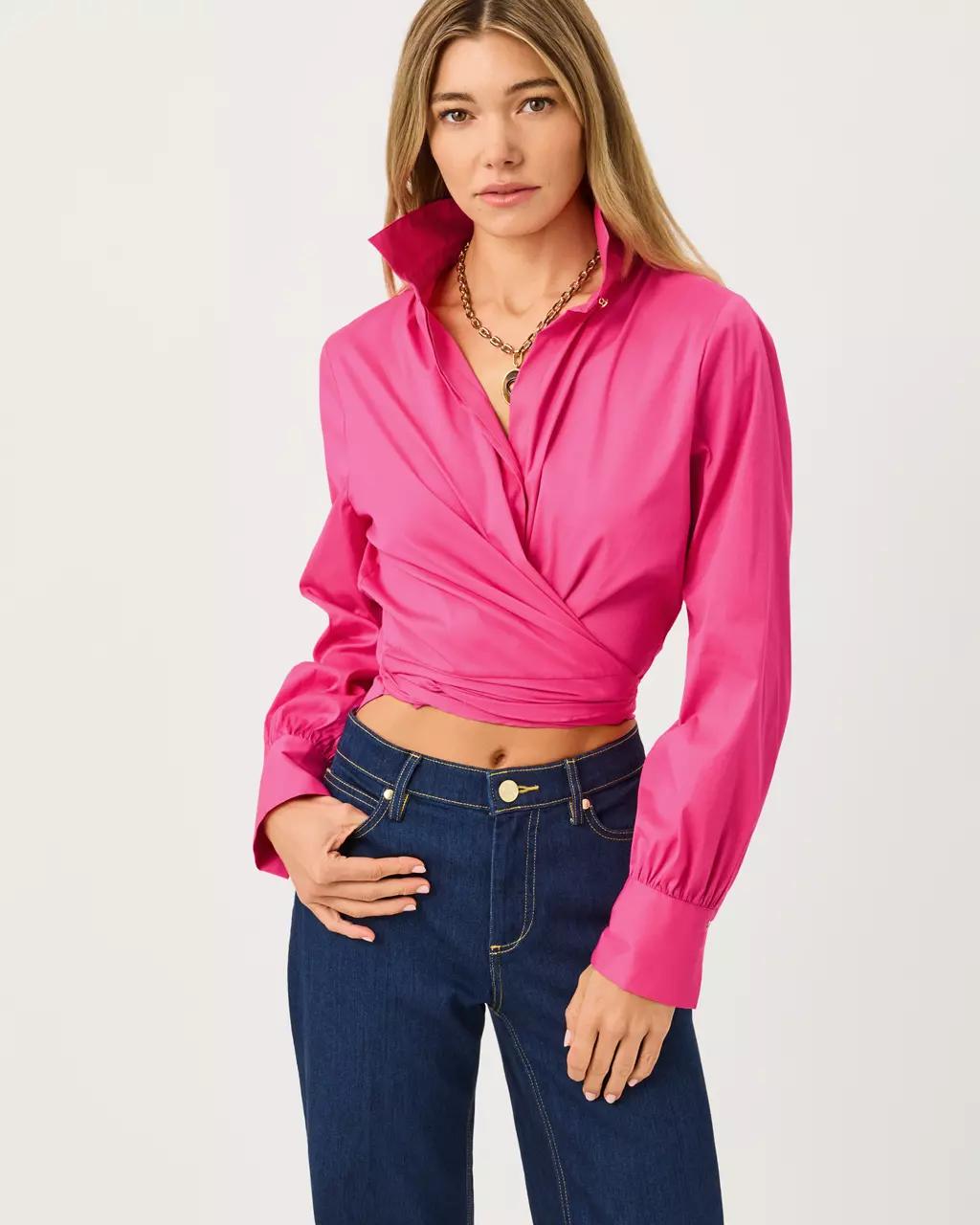 The Tie Lilly Shirt - Pink Aster