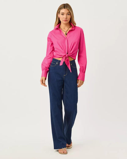 The Tie Lilly Shirt - Pink Aster