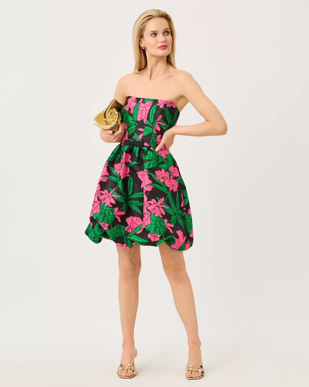 Bowman Jacquard Dress - Noir