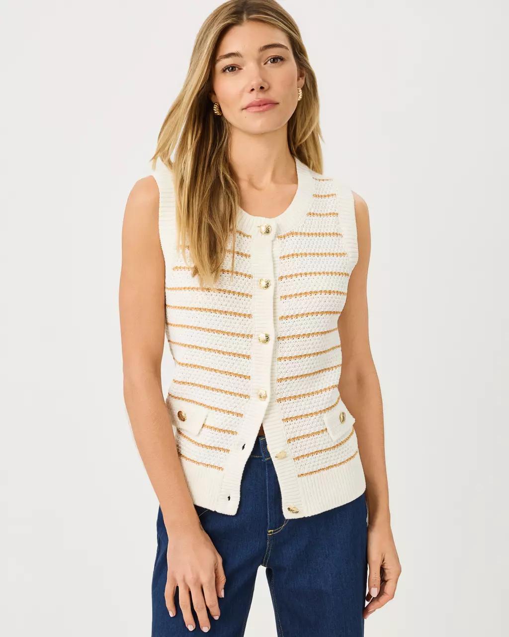 Shayna Sweater Vest - Coconut