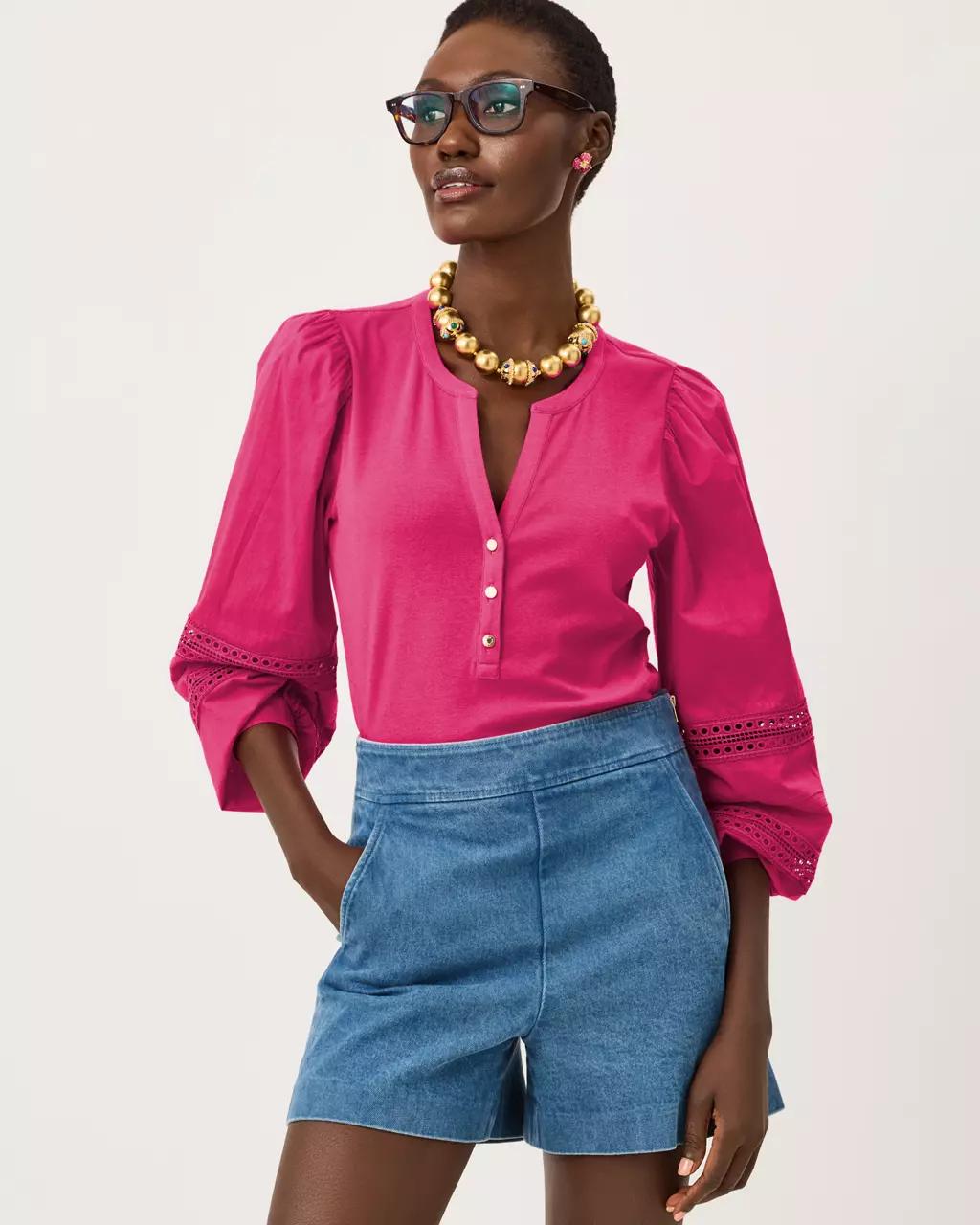 Ronson Long Sleeve Knit Top - Berry Bouquet