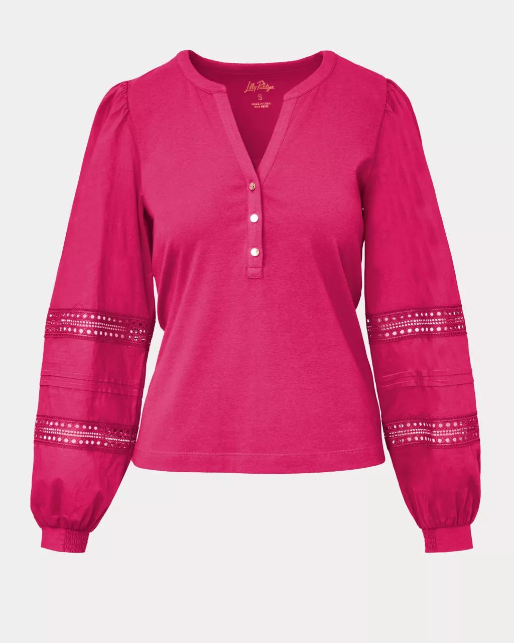 Ronson Long Sleeve Knit Top - Berry Bouquet