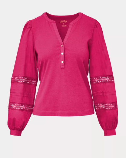 Ronson Long Sleeve Knit Top - Berry Bouquet