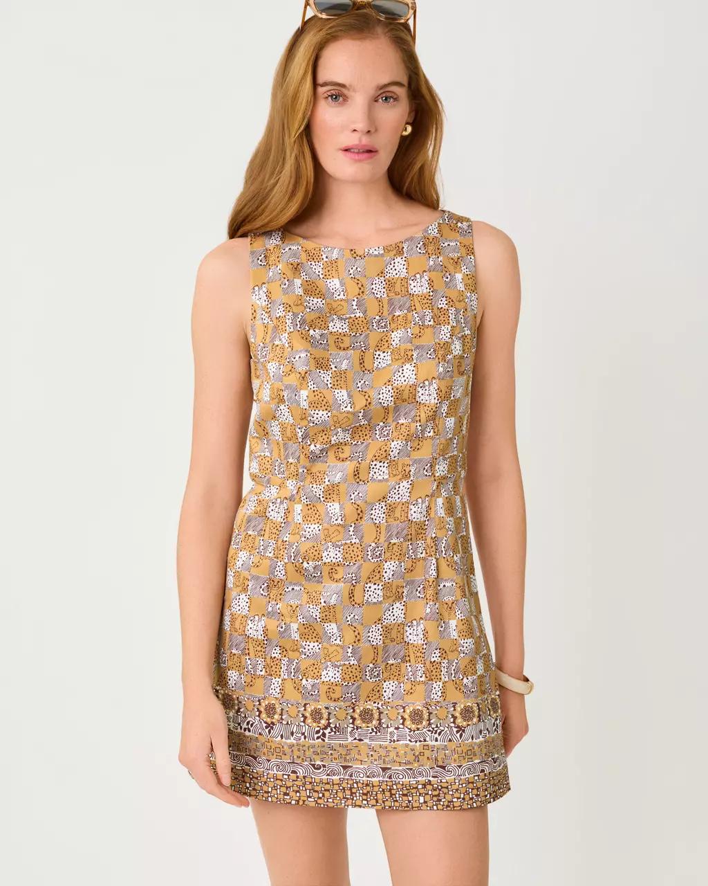 Oriana Shift Romper - Iced Latte