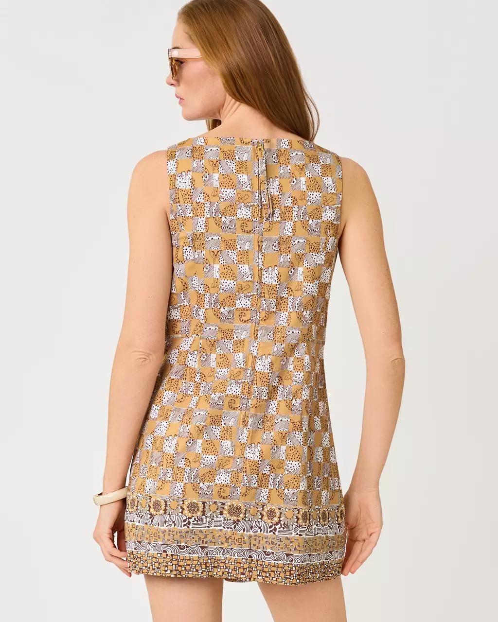 Oriana Shift Romper - Iced Latte
