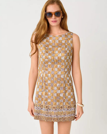 Oriana Shift Romper - Iced Latte