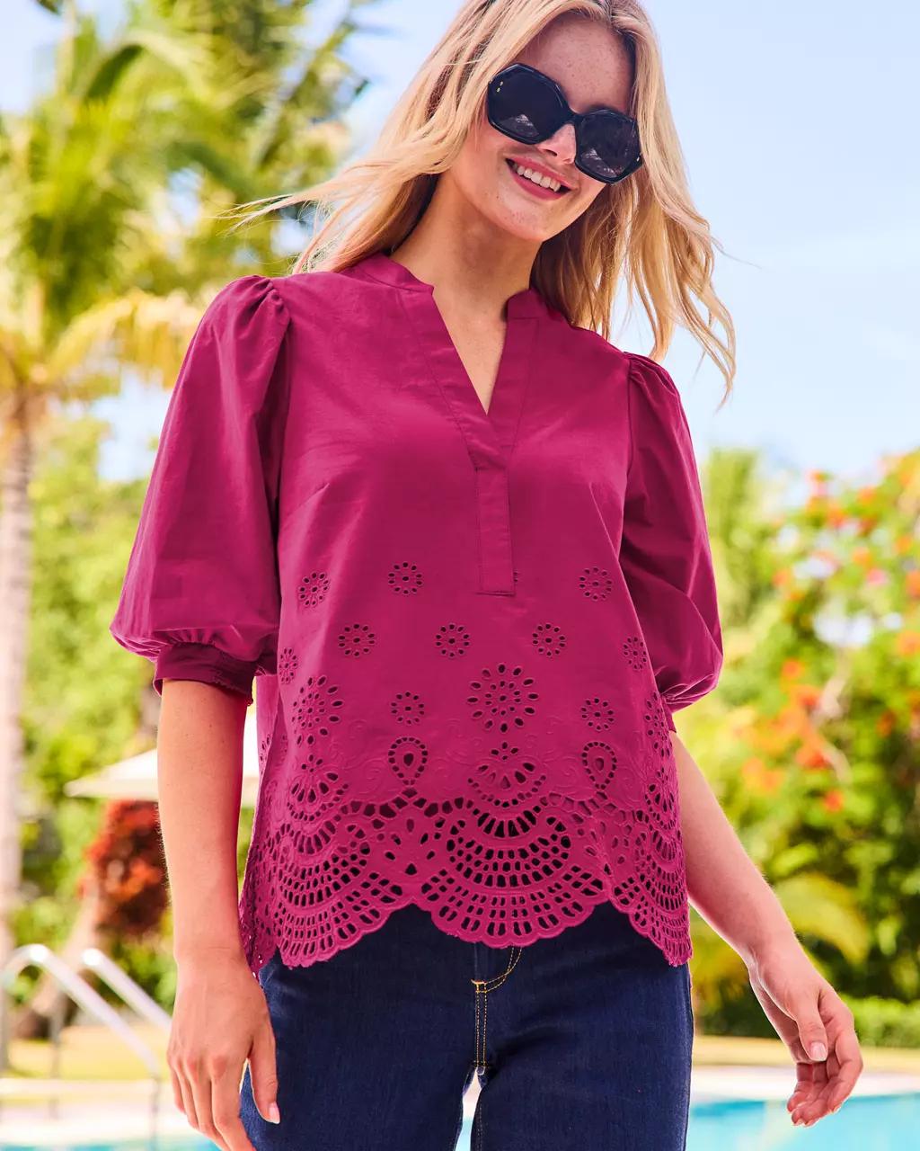 Mialeigh Top - Berry Bouquet