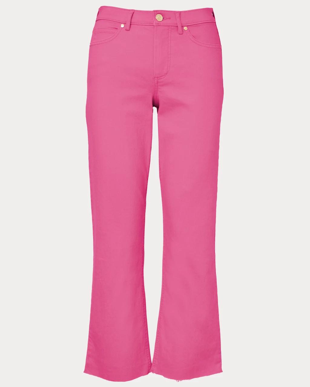 28" Lindessa High Rise Crop Jean - Pink Aster