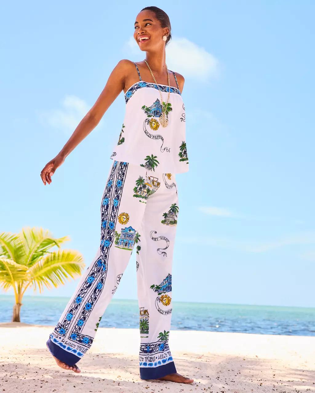 32" Bal Harbour Palazzo Pant - Coconut