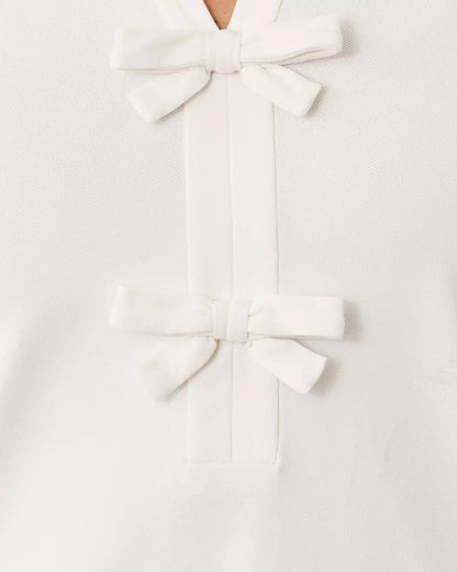 UPF 50+ Luxletic Frida Bow Polo - Coconut