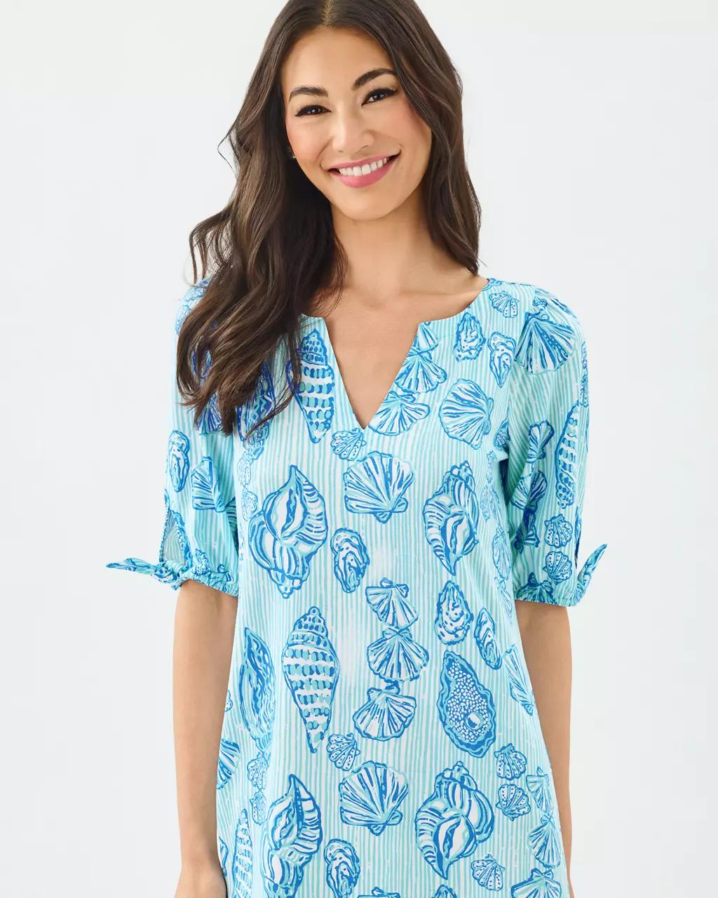 Easley T-Shirt Dress - Fresh Water Blue