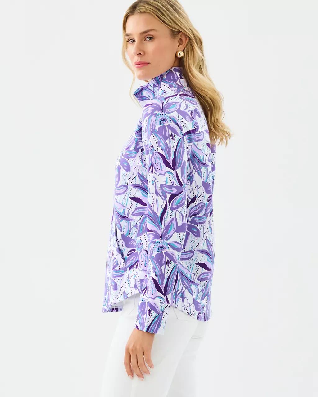UPF 50+ Skipper Popover - Tropicalia Purple