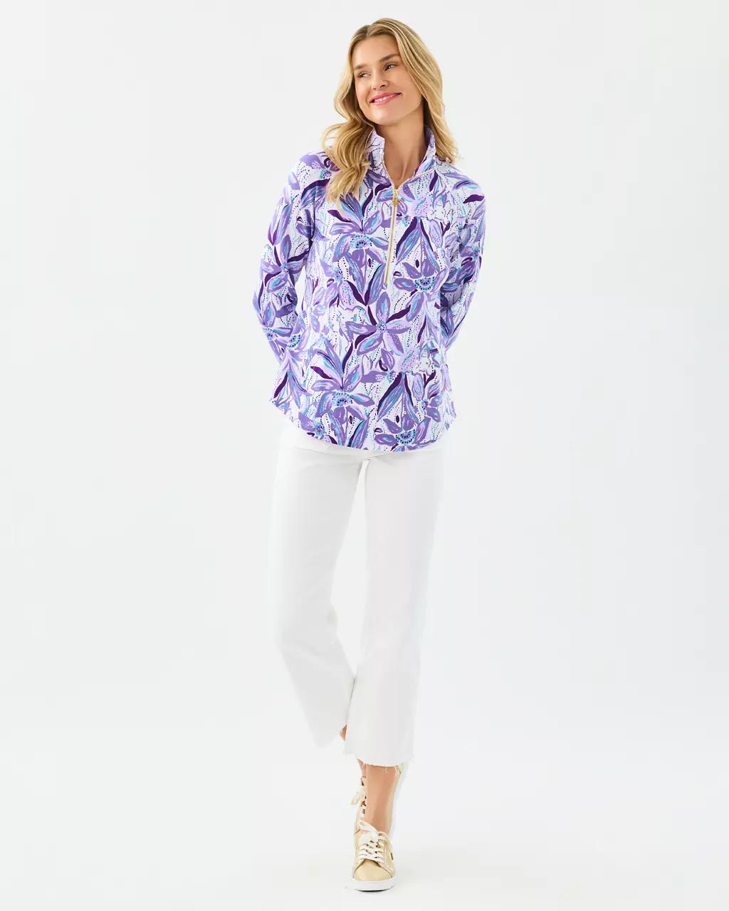 UPF 50+ Skipper Popover - Tropicalia Purple