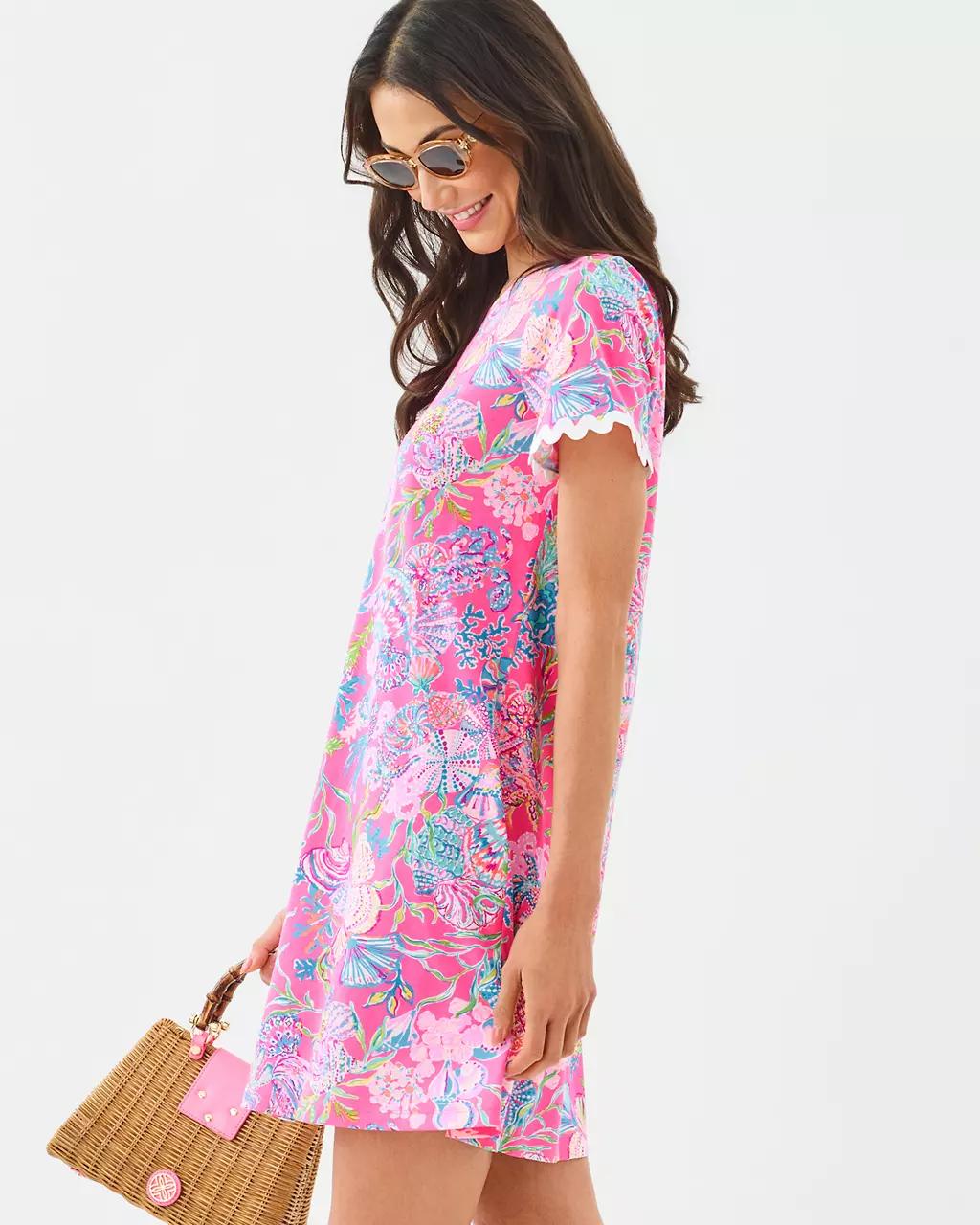 Cody Short Sleeve Dress - Pink Isle