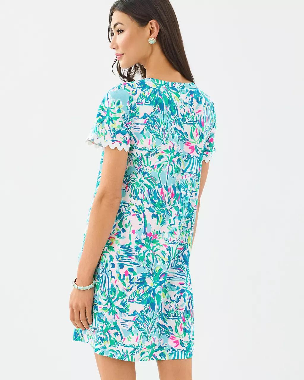 Cody Short Sleeve Dress - Blue Ibiza