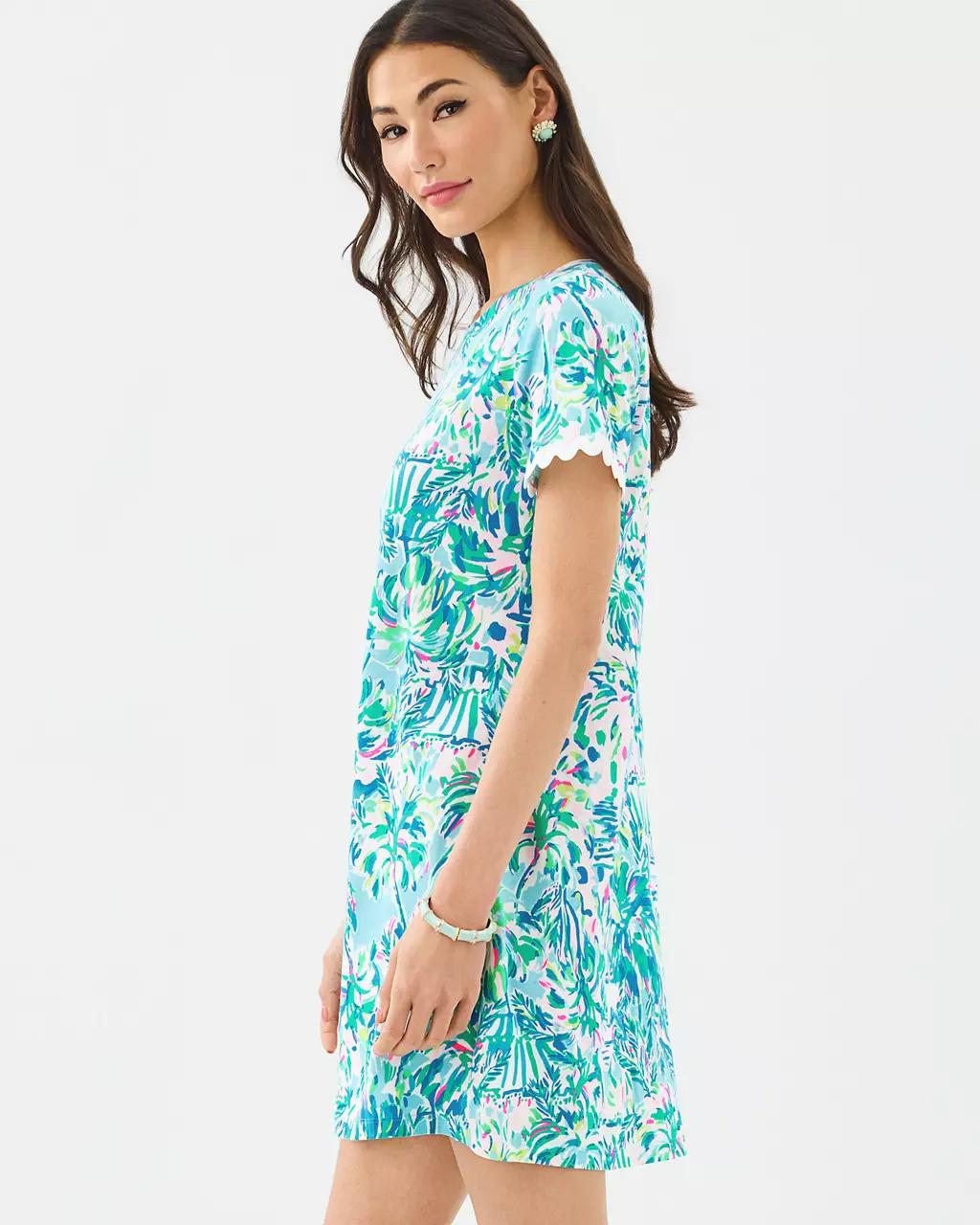Cody Short Sleeve Dress - Blue Ibiza