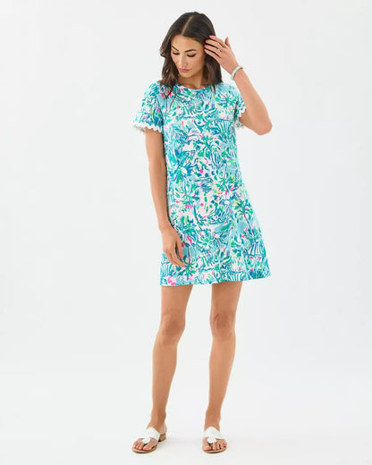 Cody Short Sleeve Dress - Blue Ibiza