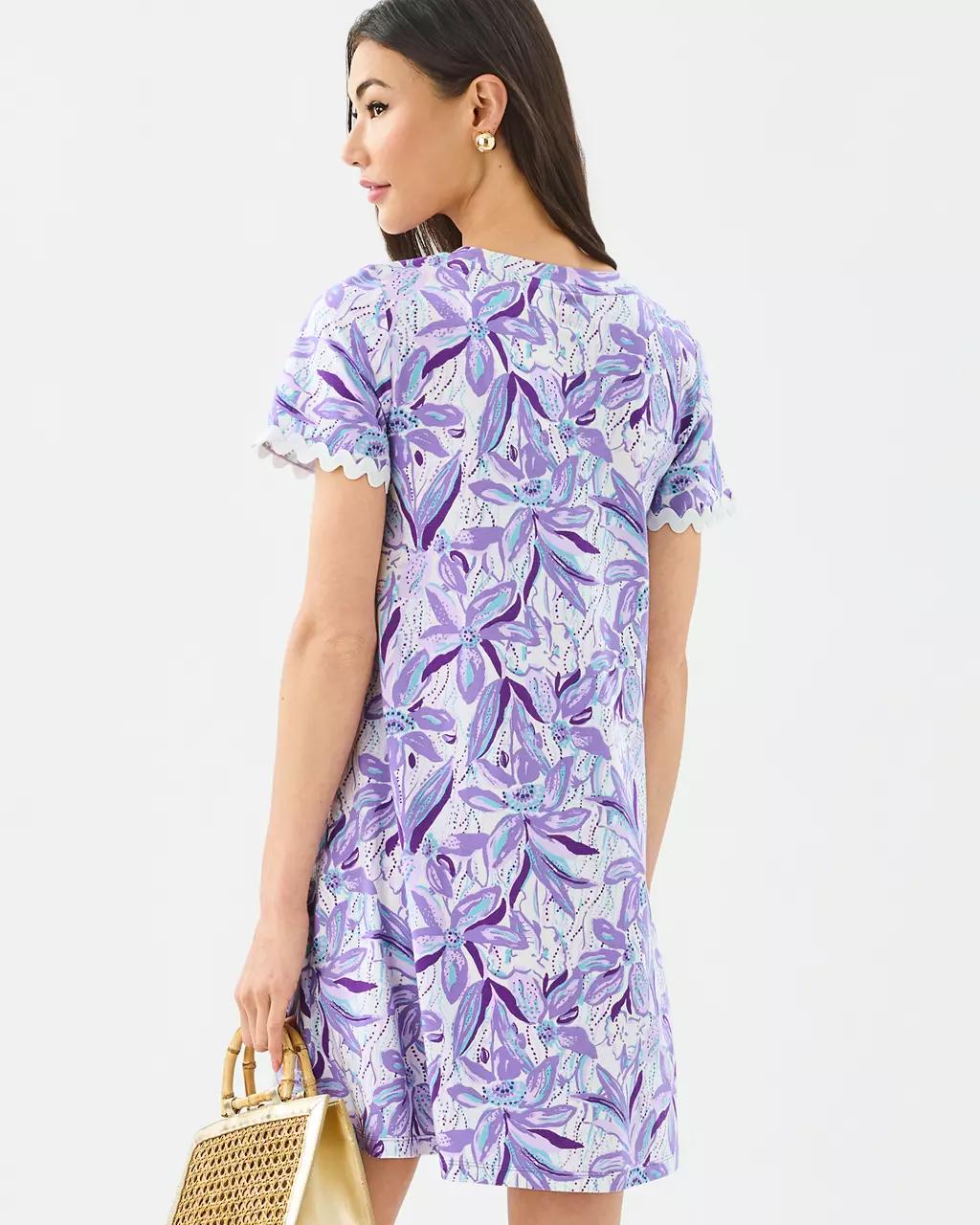 Cody Short Sleeve Dress - Tropicalia Purple