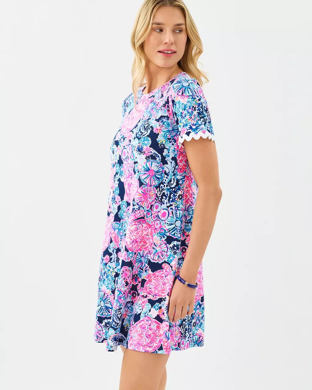 Cody Short Sleeve Dress - High Tide Navy