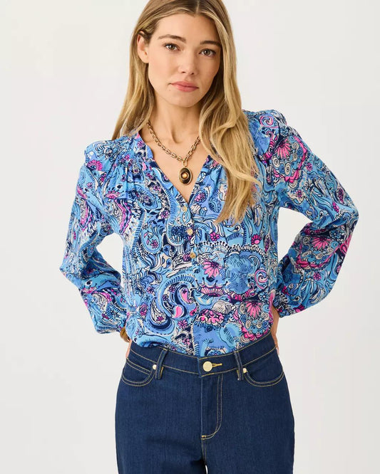 Elsa Silk Top - Multi