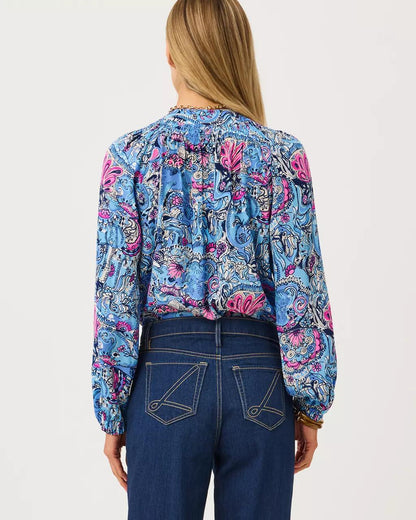 Elsa Silk Top - Multi