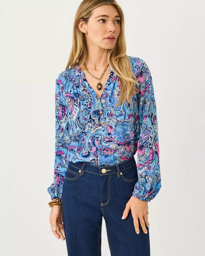 Elsa Silk Top - Multi