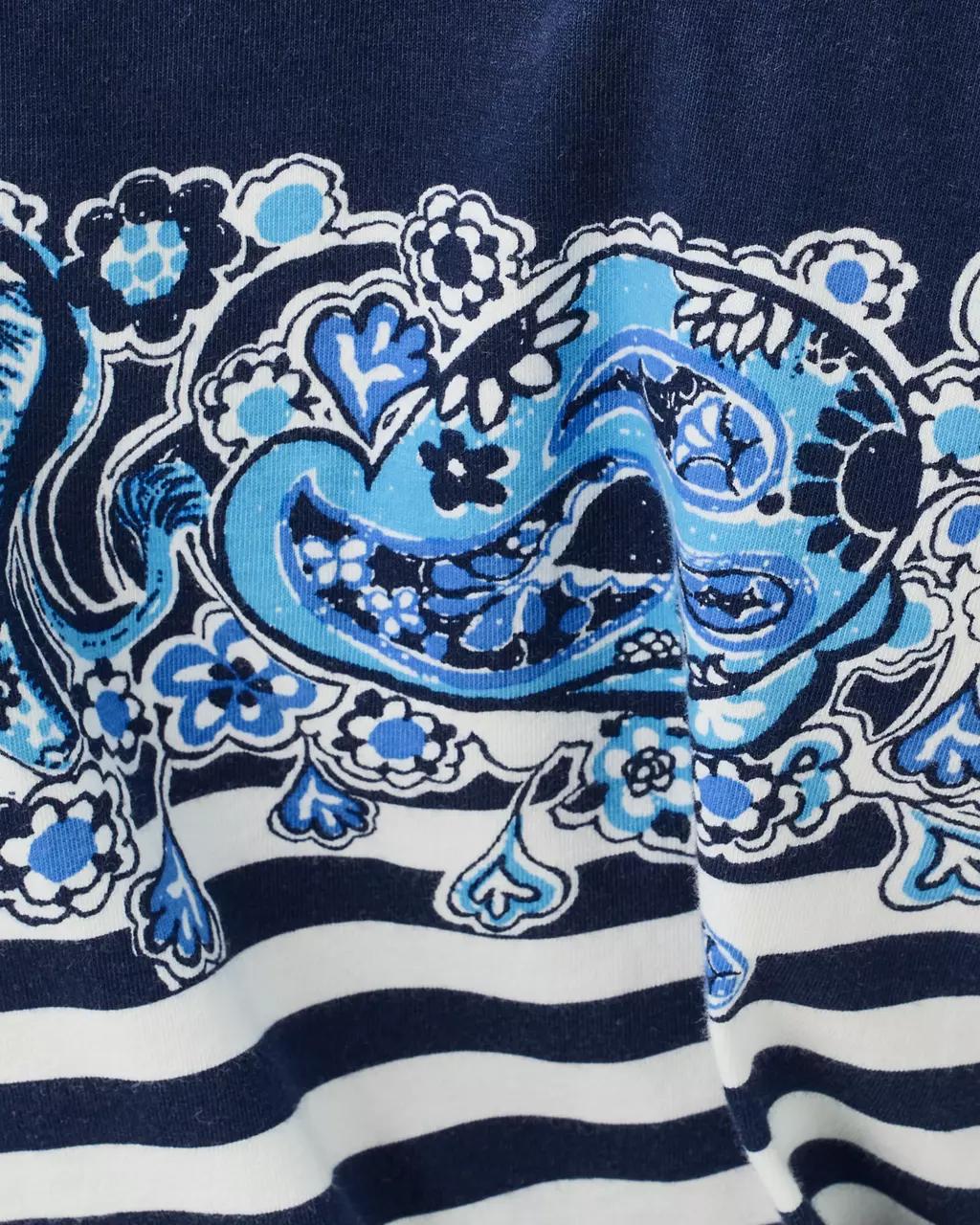 Clairmont 3/4 Sleeved Knit Top - Low Tide Navy