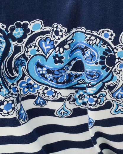 Clairmont 3/4 Sleeved Knit Top - Low Tide Navy