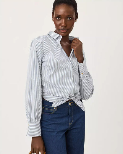 The Tie Lilly Shirt - Low Tide Navy