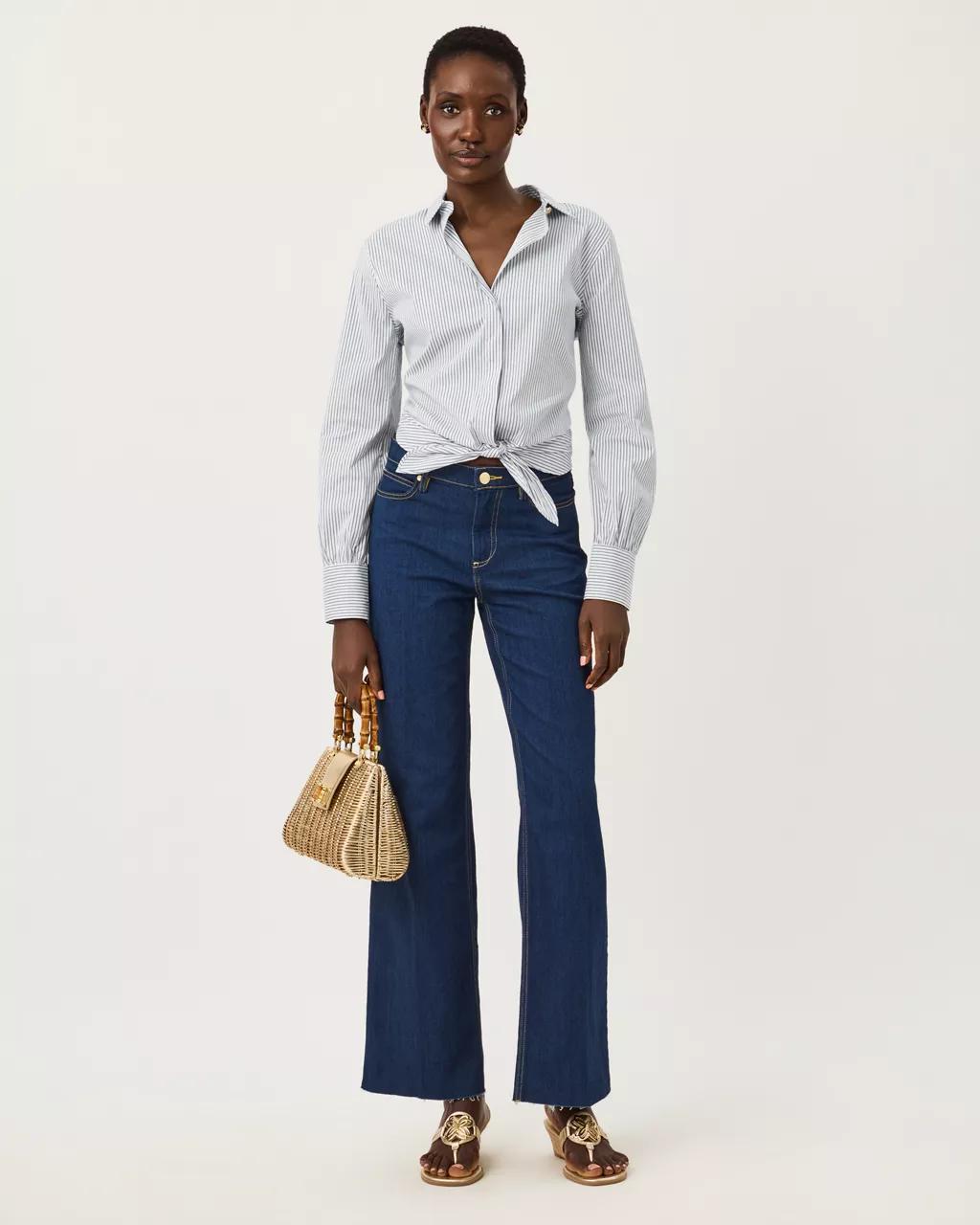 The Tie Lilly Shirt - Low Tide Navy