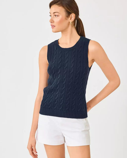 Brockton Crew Neck Sweater Tank - Low Tide Navy