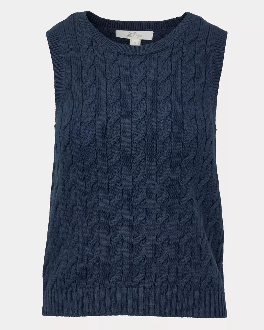 Brockton Crew Neck Sweater Tank - Low Tide Navy