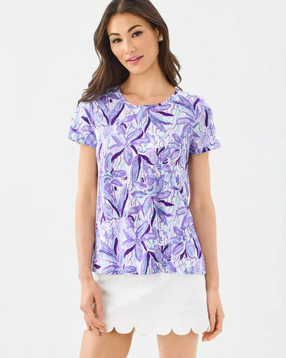Etta Scoop Neck Top - Tropicalia Purple