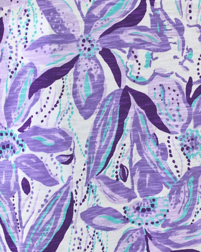 Etta Scoop Neck Top - Tropicalia Purple