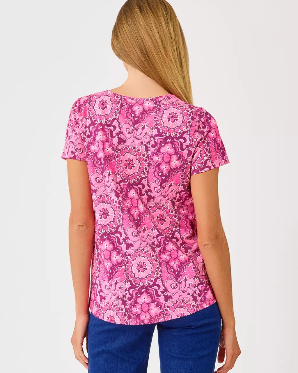 Etta Scoop Neck Top - Pink Aster
