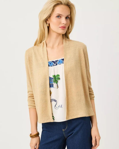 Faretta Cardigan - Wicker Tan Metallic