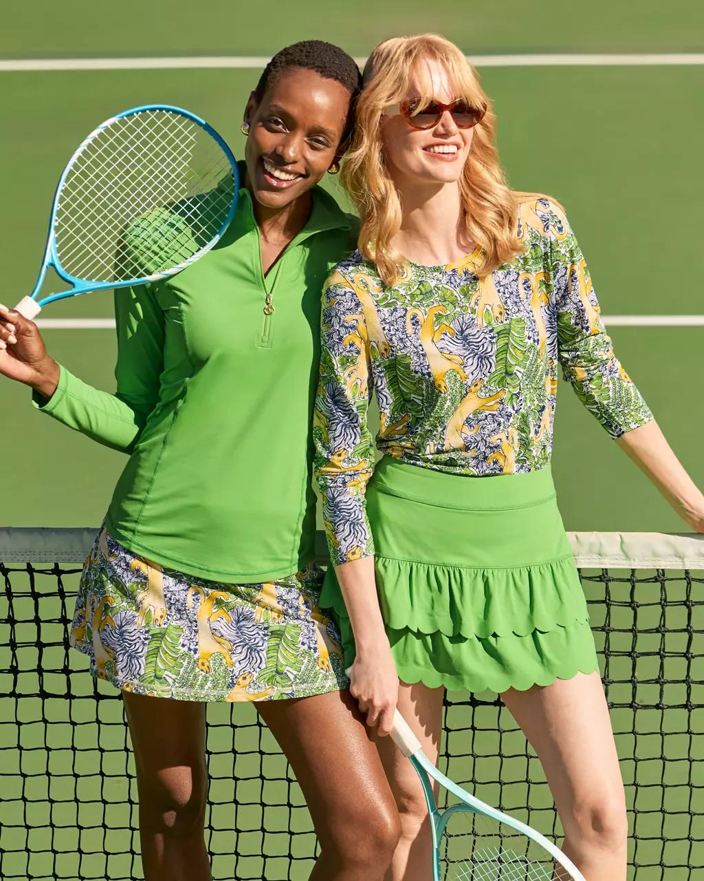 UPF 50+ Luxletic Miesha Scallop Skort - Chateau Green
