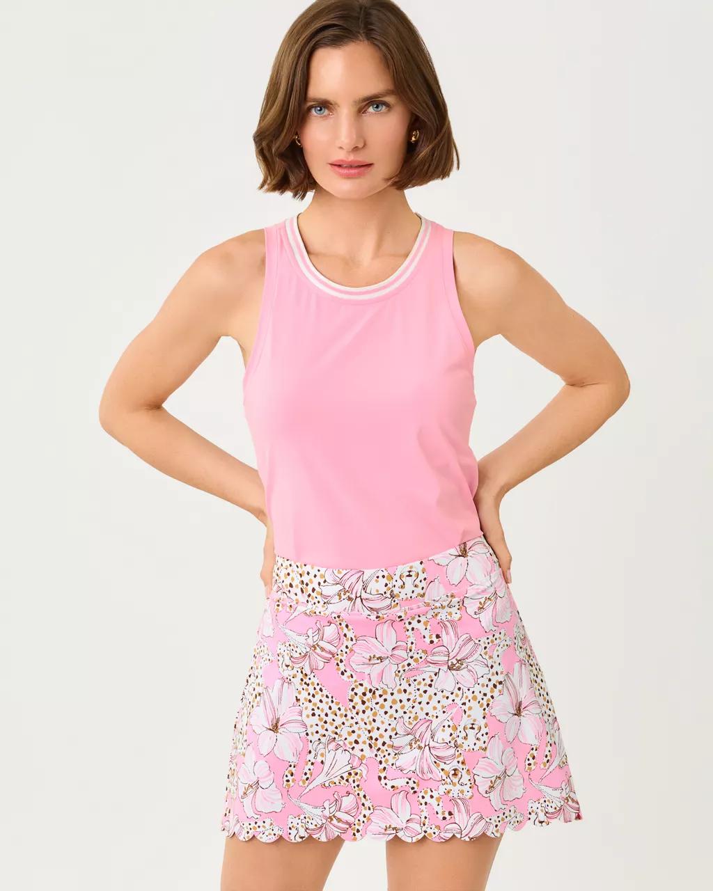 UPF 50+ Luxletic Meena Scallop Skort - Conch Shell Pink