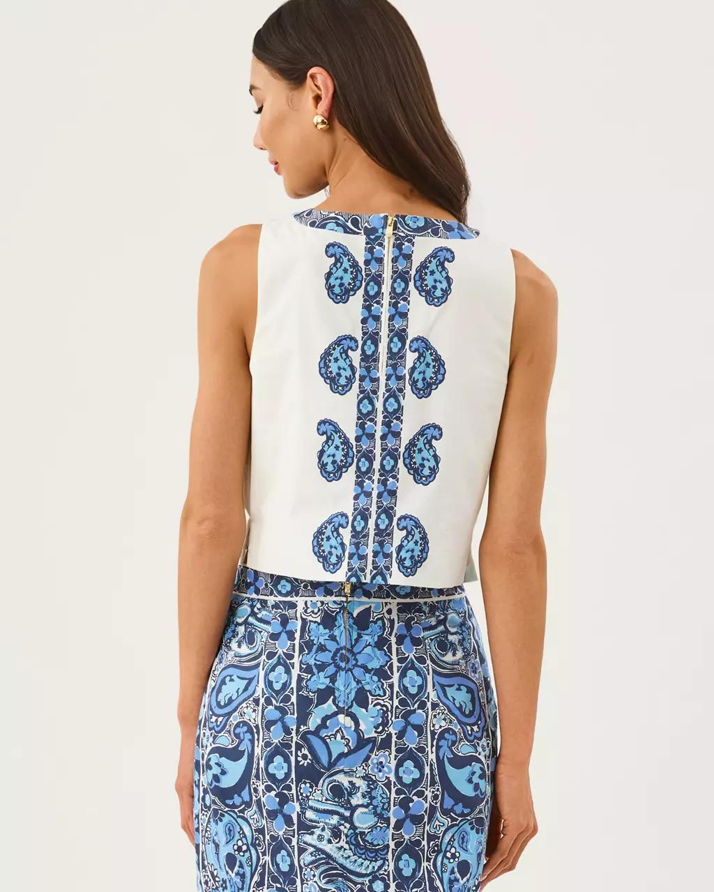 Annaleese Sleeveless Top - Low Tide Navy